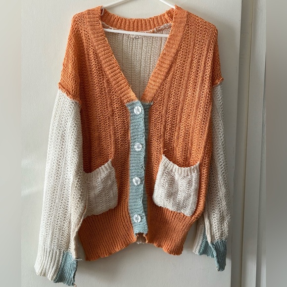 Tangerine Blue Beach Cardigan - Picture 1 of 7